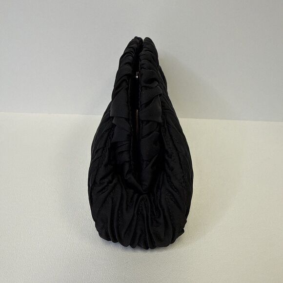 PRADA Tessuto Nylon Chevron Clutch Nero Black - Picture 9 of 16